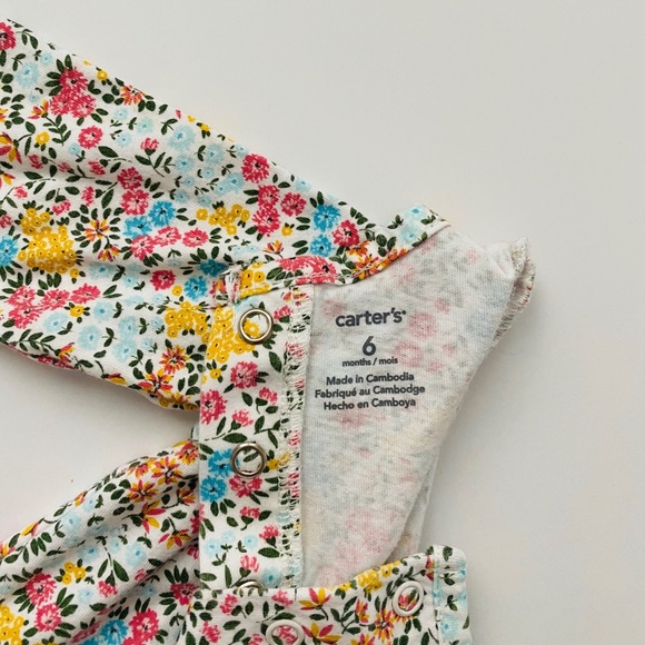 Baby Girl Floral Long Sleeve Boho Blouse - Picture 3 of 4